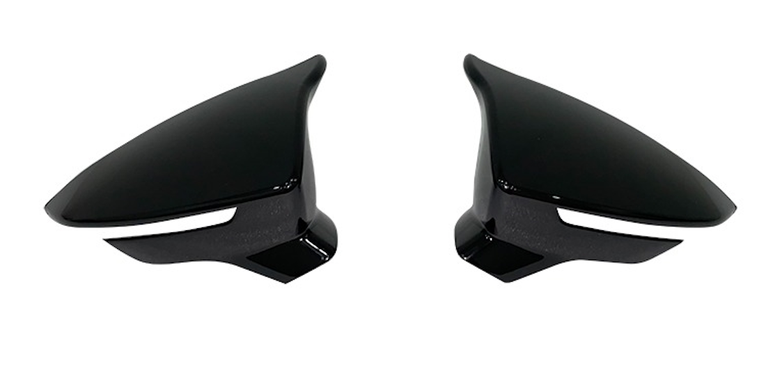 Set 2 Capace Oglinzi tip BATMAN idealSTORE pentru Seat Ibiza V 2017->, culoare Piano Black - Negru Lucios, Montaj Usor, Rezistent UV, Material Premium