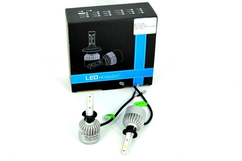Set Bec H7 cu LED S2 Idealstore chip led Putere: 40W - 4800 lumen 6000k Voltaj: 12-24V + odorizant auto cadou !