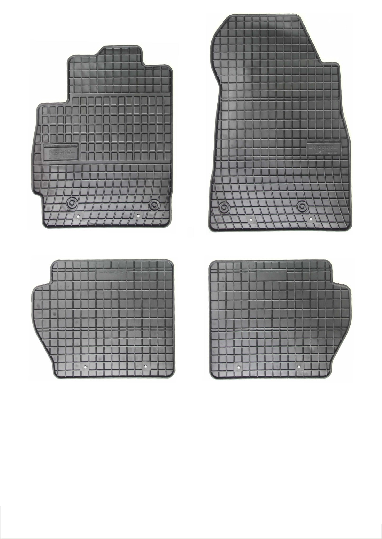 Set 4 covoare profesionale cauciuc IDL MAZDA 2 model II 2007-2015, material antiaderent, cauciuc moale cu miros de vanilie
