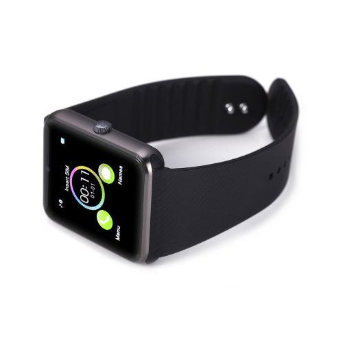 Ceas Smartwatch cu Telefon Vertigo 8, Bratara Silicon Neagra, Camera 1,3 Mpx, Mod Apelare BT, Display LCD Capacitiv de 1.54' Antizgarieturi, Slot Card Memorie, Carcasa Rezistenta din Aluminiu, Culoare Neagra