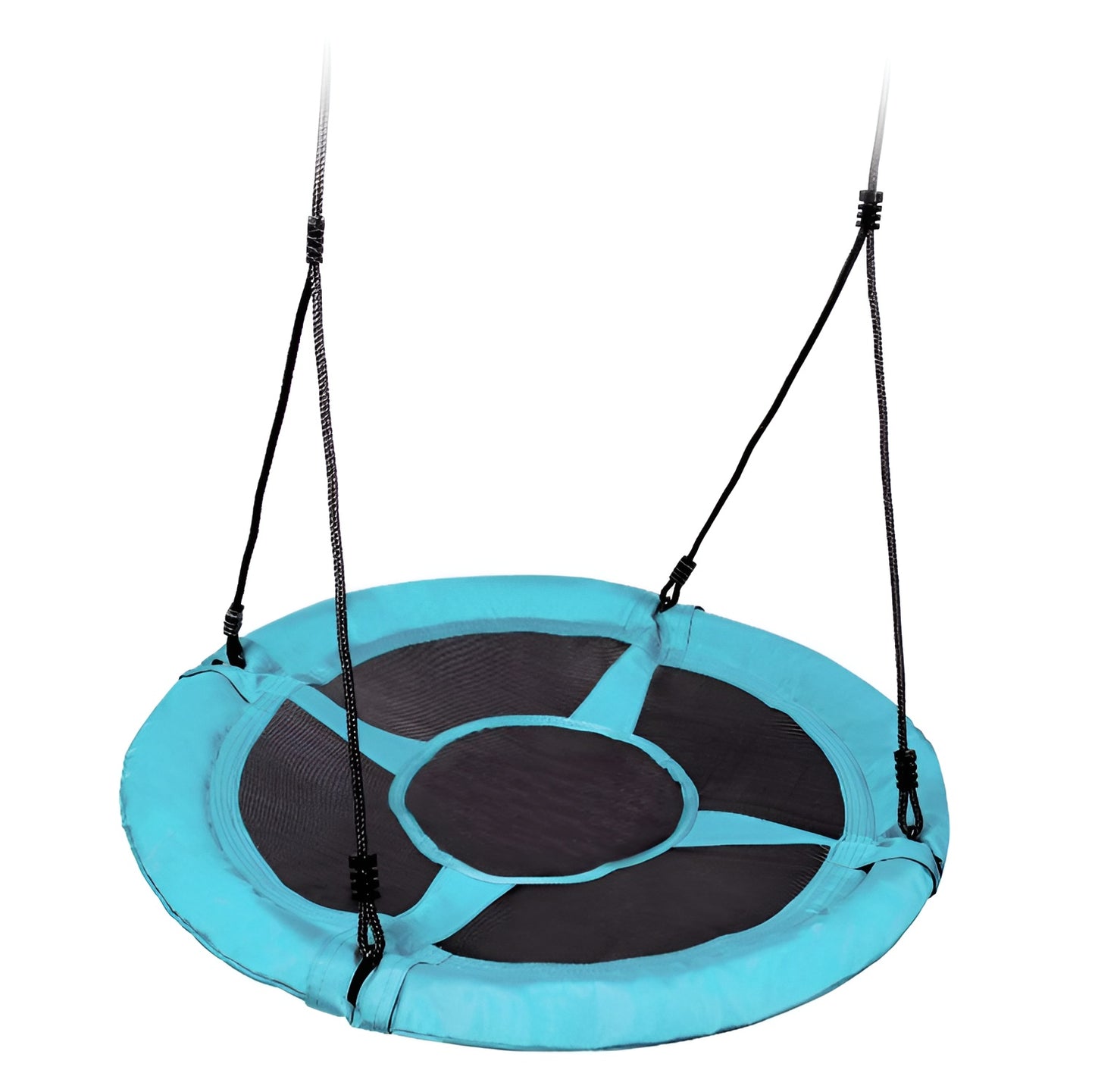 Leagan pentru copii profesional idealStore Stork's Nest, tip Cuib, Sarcina maxima 150 Kg, Diametru 95 cm, Cadru Otel, Turcoaz