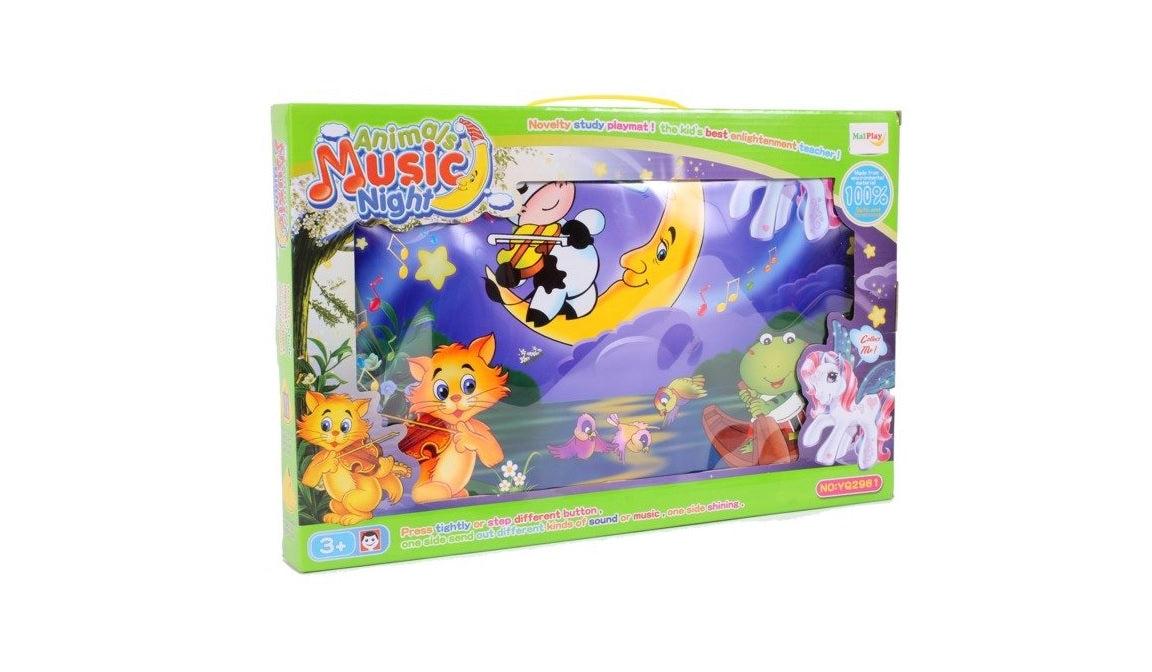 Covoras Educational Interactiv IDL La Joaca , Pentru bebelusi , 7 tipuri de sunete de animale , Melodii , Luminite