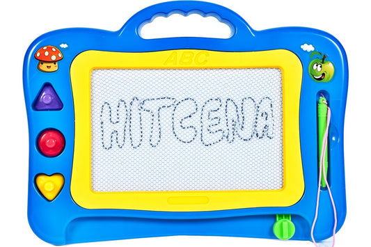 Tabla magnetica idealSTORE Funny Cat, Dimensiuni 29 x 22 cm, Suprafata desen 11 x 7 cm, Dezvolta creativitatea, si incurajeaza scrierea