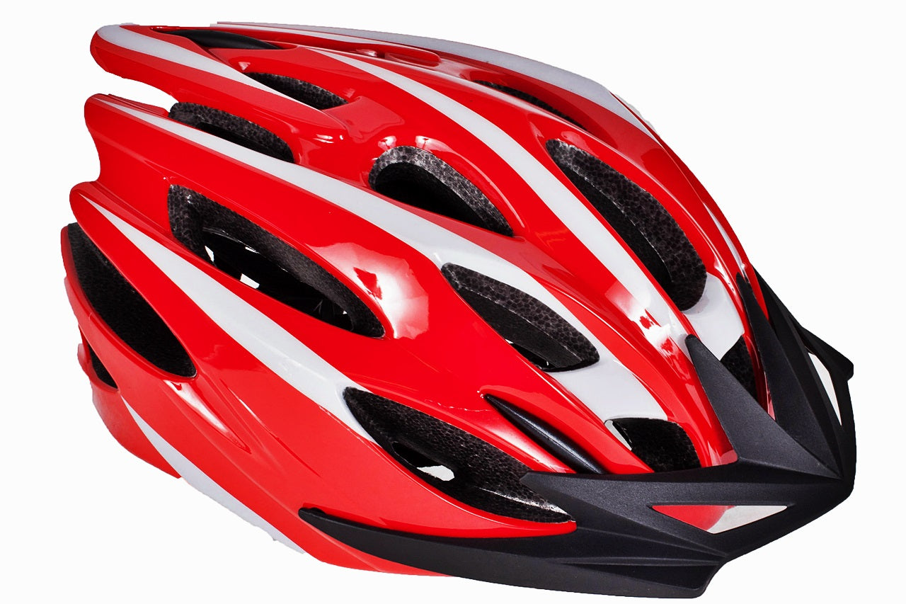 Casca Ciclism IDL, SPORTING FAST RIDER, TEHNOLOGIA Double-shell ce asigura Durabilitate si Siguranta, Echipata cu 26 de ORIFICII de ventilatie pentru o respiratie corecta a scalpului, Pariati pe confort si bucurati-va de plimbari indraznete, Rosu-Negru