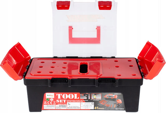 Trusa de bricolaj interactiva, The FIRST TOOL BOX, Echipata cu Accesorii Simbolice care pun in valoare un Joc de rol ce garanteaza amuzament, Alaturi de casca