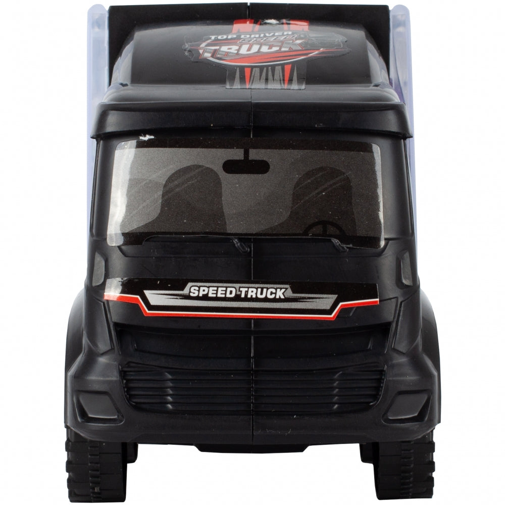 Camion valiza cu 6 masinute incluse Negru