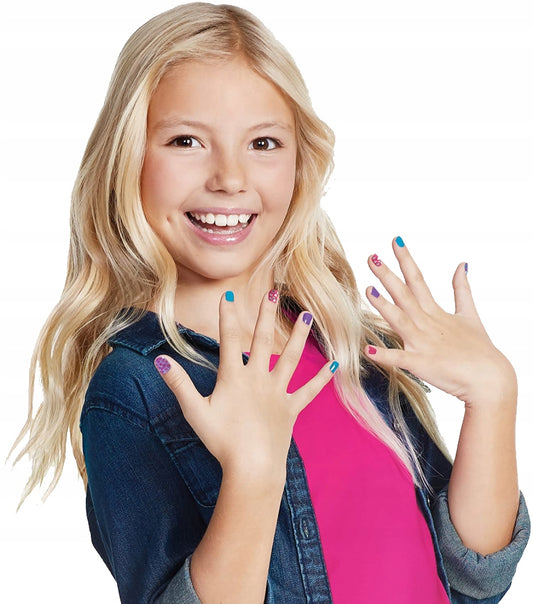 Set Stilizare Unghii Cu Lampa Si Uscator Nail Glam idealStore, Dimensiuni 14 x 9 x 6 cm, Oje Colorate, Accesorii Incluse, Elemente Sigure si Rezistente, Uscator Inclus