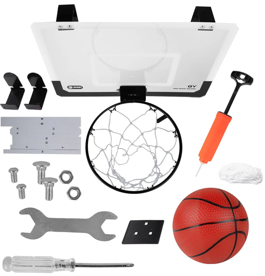 Cos de Baschet pentru Copii Shot Basketball idealSTORE, Include Pompa de umflat, Minge, Panou Transparent, Inel rabatabil cu Arc, Prindere perete sau usa, pentru interior sau exterior