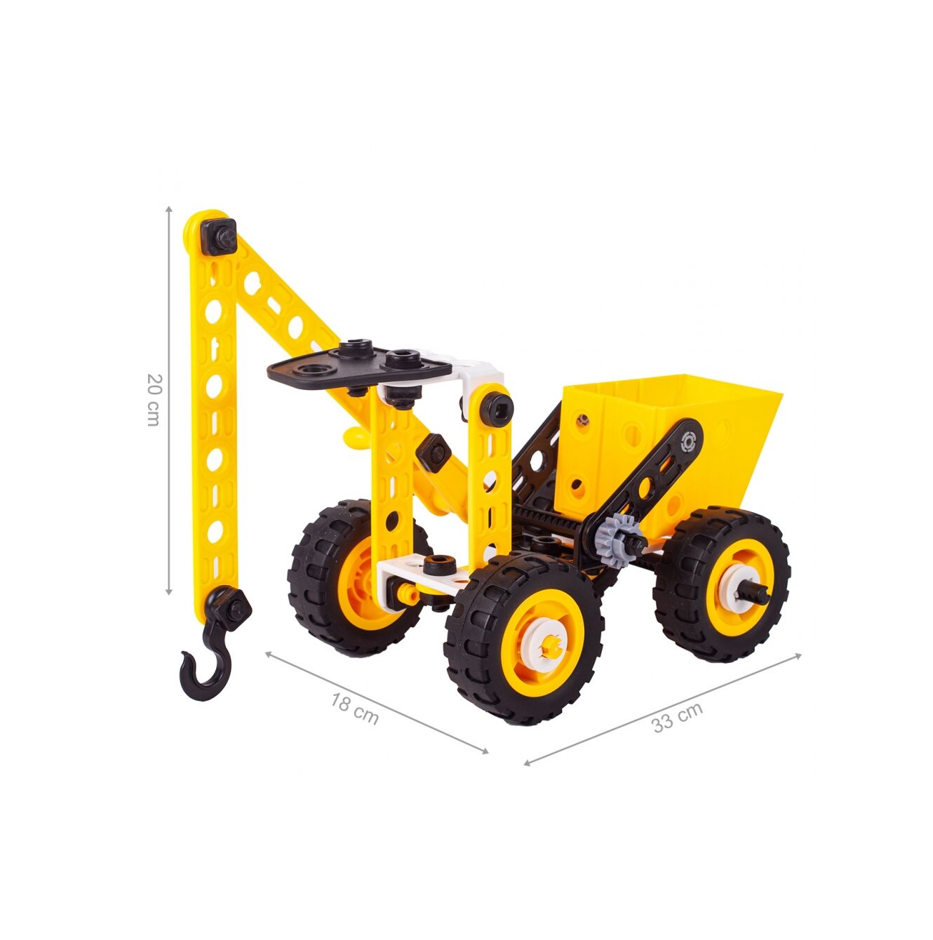 Blocuri de Constructie 8 in 1 Mega Konstruktor idealSTORE, Inlcude 100 de elemente, Surubelnita, Cheie, Posibilitatea de a construi 8 vehicule diferite, Dezvolta maginatia spatiala, abilitatile de planificare