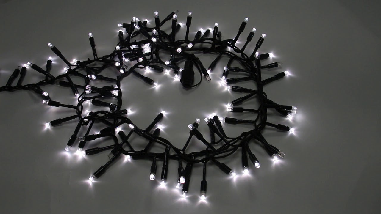 Instalatie IDL Profesionala pentru brad, 120 led-uri albe cu lumina rece pentru o atmosfera relaxanta, Controler interior/exterior cu 8 functii, Grad de protectie IP44