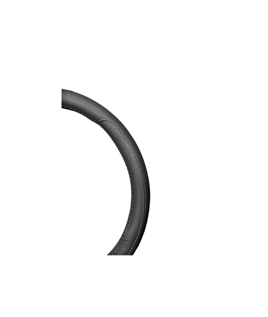 Husa de volan PREMIUM, Marimea M 37-38cm, Imitatie de piele pentru un aspect placut al masinii si un confort sporit, Reduce gradul de oboseala, permite manevrarea mult mai usoara a volanului si protejeaza impotriva degradarii, GRI