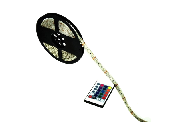 Rola Banda idealStore RGB 5050, 72W, 12V, Sursa Alimentare 220V, Lungime 5m, Rezistenta la Apa IP65
