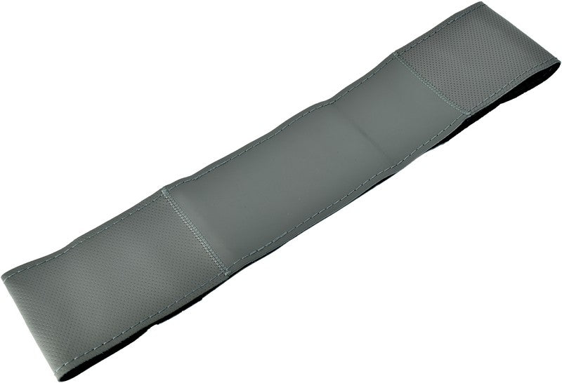 Husa volan IdealSTORE piele cu gaurele LUX399 marimea M gri, piele-ac si ata