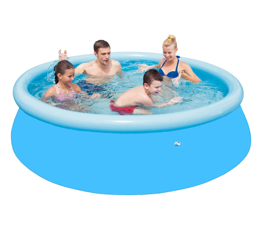 Piscina Gonflabila cu Inel idealStore, Material PVC de Inalta Calitate, Pereti din SUPER-TOUGH compus din 3 Straturi, dimensiune 183 x 51 cm, capacitate 886 litri, contine mufa de golire a apei
