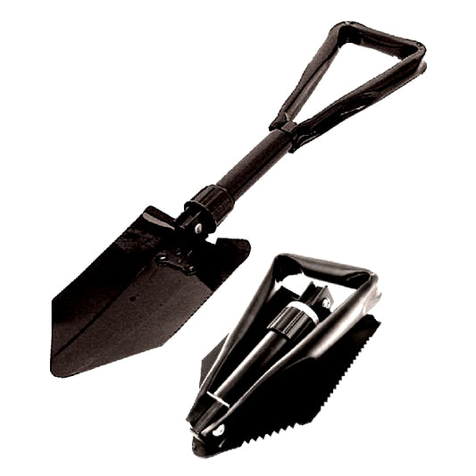 Lopata pliabila IdealSTORE, Lungime totala 47 cm, Lungime pliata 19 cm, Negru