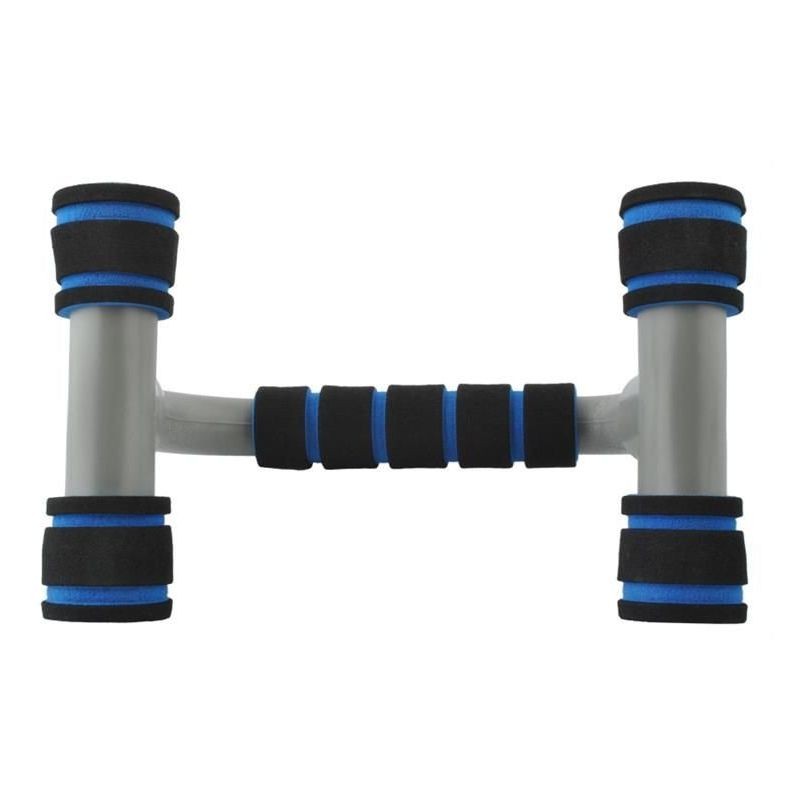 Set 2 Manere pentru Flotari IdealStore, Capacitate de sustinere maxim 200 kg, Dimensiuni 12 x 22.5 x 14 cm, Ajuta la consolidarea coapselor, bratelor si torsului, Gri