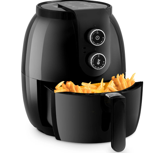 Friteuza cu aer cald IdealStore, fara grasimi, Din otel inoxidabil acoperit cu Teflon, Putere 1300W Capacitate Bol 3,6 L, Timp de lucru maxim 2 ore, 7 programe de gatire