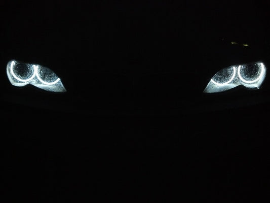 Set Profesional IDL Angel Eyes CCFL compatibil BMW seria 3 E36 cu droser si inele pentru 2 faruri, Culoare Lumina 6000k, Diametru 13cm