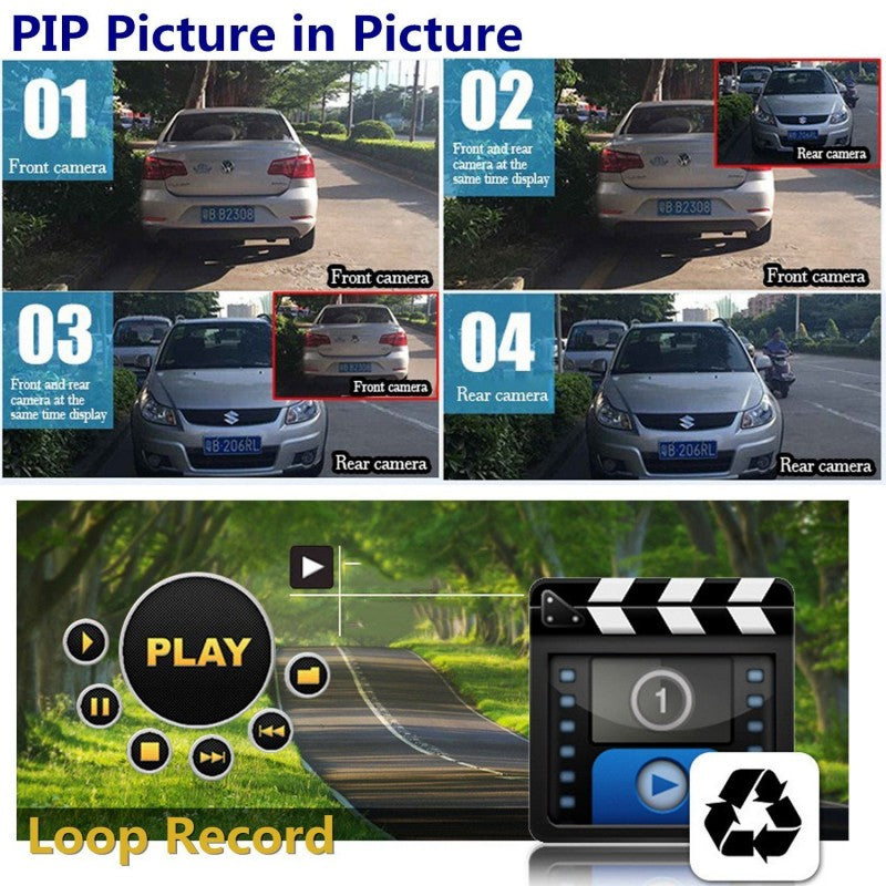 Oglinda retrovizoare cu camera video DVR monitorizare Trafic full HD, G-senzor, Ecran 4.3