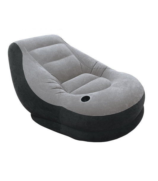 Sezlong Gonflabil Intex idealStore, 130x99x76 cm, Impermeabil, Fabricatie Pvc, Umflare/Dezumflare Rapida, Perna Gonflabila Inclusa