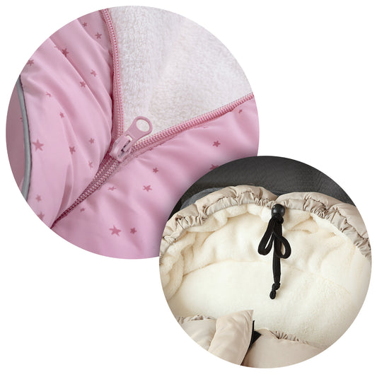 Sac de Dormit 2in1 BABY SLEEP idealStore, Dimensiune Reglabila 96 x 45 cm, Impermeabil, Izolat din Plus, Material Rezistent, Tesatura Moale, Roz