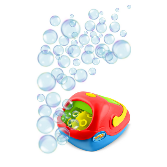 Aparat de Facut Baloane Mari de Sapun Funny Balloons IdealStore, Material Plastic, Dimensiune 17 x 27 x 17 cm, Perfect Pentru Zile Distractive, Culoare Rosu