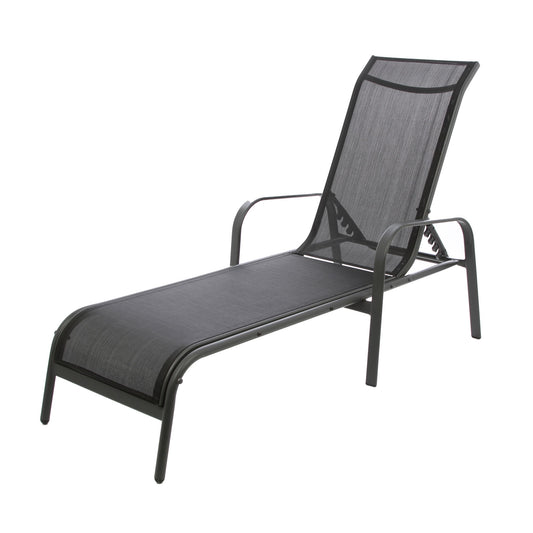 Sezlong plaja EASTL-001 structura metal negru 198 x 69 x 51 cm