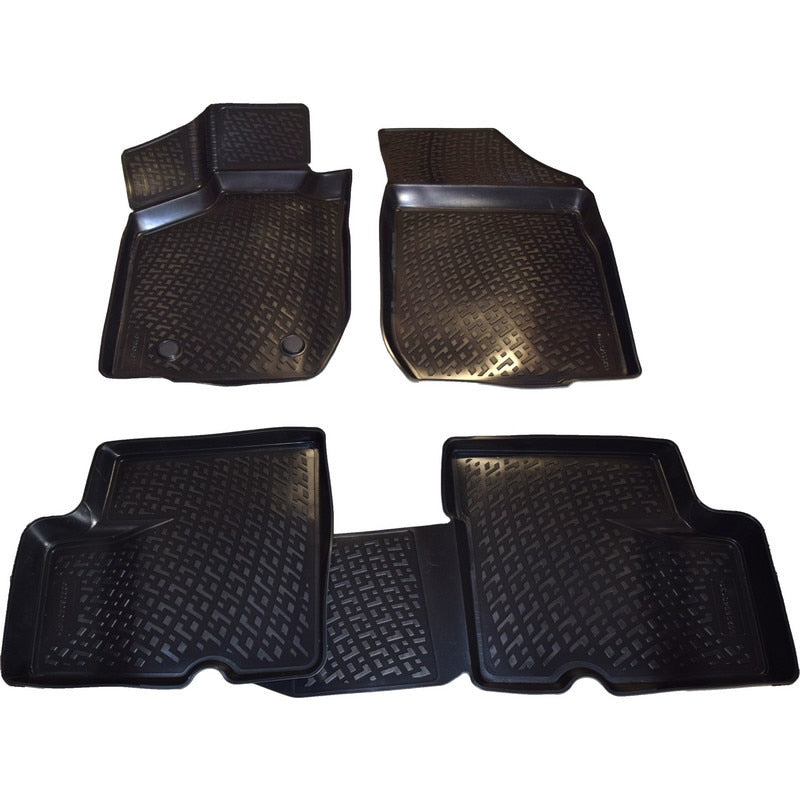 Covoare cauciuc profesionale stil tavita DACIA SANDERO 2008-2012, bordura inalta, traversa spate, material moale, fara miros