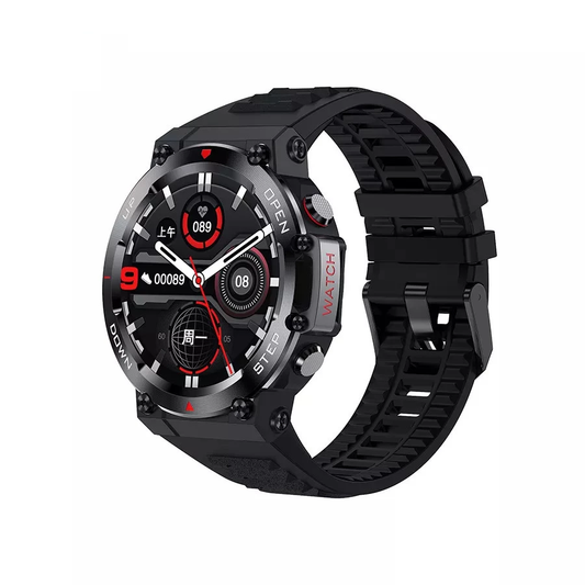 Ceas Smartwatch PowerWatch IdealStore, Ecran tactil de 1.32 HD Inch, Functie de Preluare Apel, Difuzor si Microfon incorporat, Notificari Facebook, Whatssapp, Instagram, Rezistent la apa IP 68, Tensiune arteriala, Pedometru, Black Edition