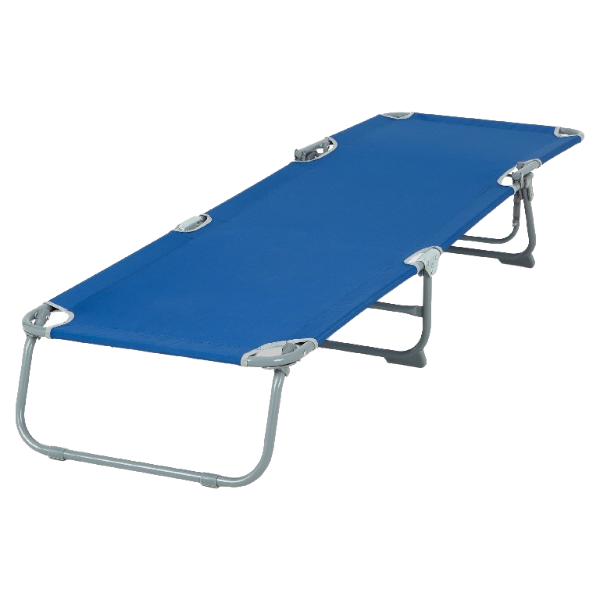 Sezlong pliant idealSTORE, Fabricat din otel si poliester, Dimensiuni 186 x 56 cm, Ideal pentru plaja si gradina, Sarcina maxima 110 kg