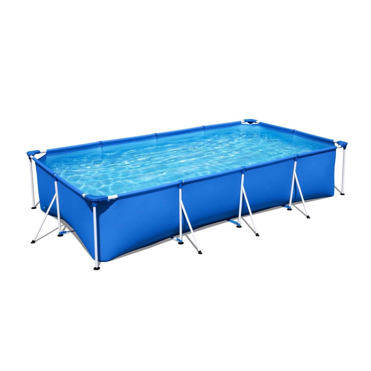 Piscina idealStore Family 400 x 211 x 81 cm, Cadru metalic, Pereti intariti cu Tehnologie DuraPlus 3 straturi PVC, contine Pompa de Filtrate Apa, instalare Usoara, Forma Dreptunghiulara, Volum 5700 L