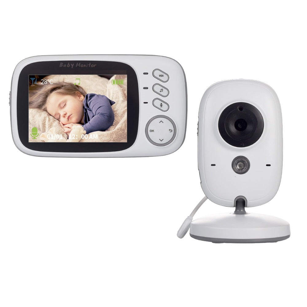 Sistem Monitorizare Video si Audio Baby Safety IDL, Wireless, Night Vision, Posibilitatea de a vorbi cu copilul, Senzor Temperatura, Ecran foarte mare 3.2 inch, Talk back, Cantece de leagan