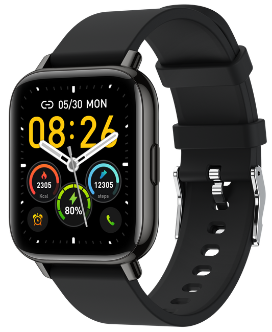 Ceas SmartWatch Black Star idealSTORE, Ecran TFT 1, 69, Android/IOS, Bluetooth, Difuzor-Microfon, Control Muzica, Camera, Apeluri, Norificari, Vreme, Fitness Traker, IP67, Monitorizare Somn, Ritm Cardiac, Tensiune Arteriala, SpO2, Sport, Pedometru