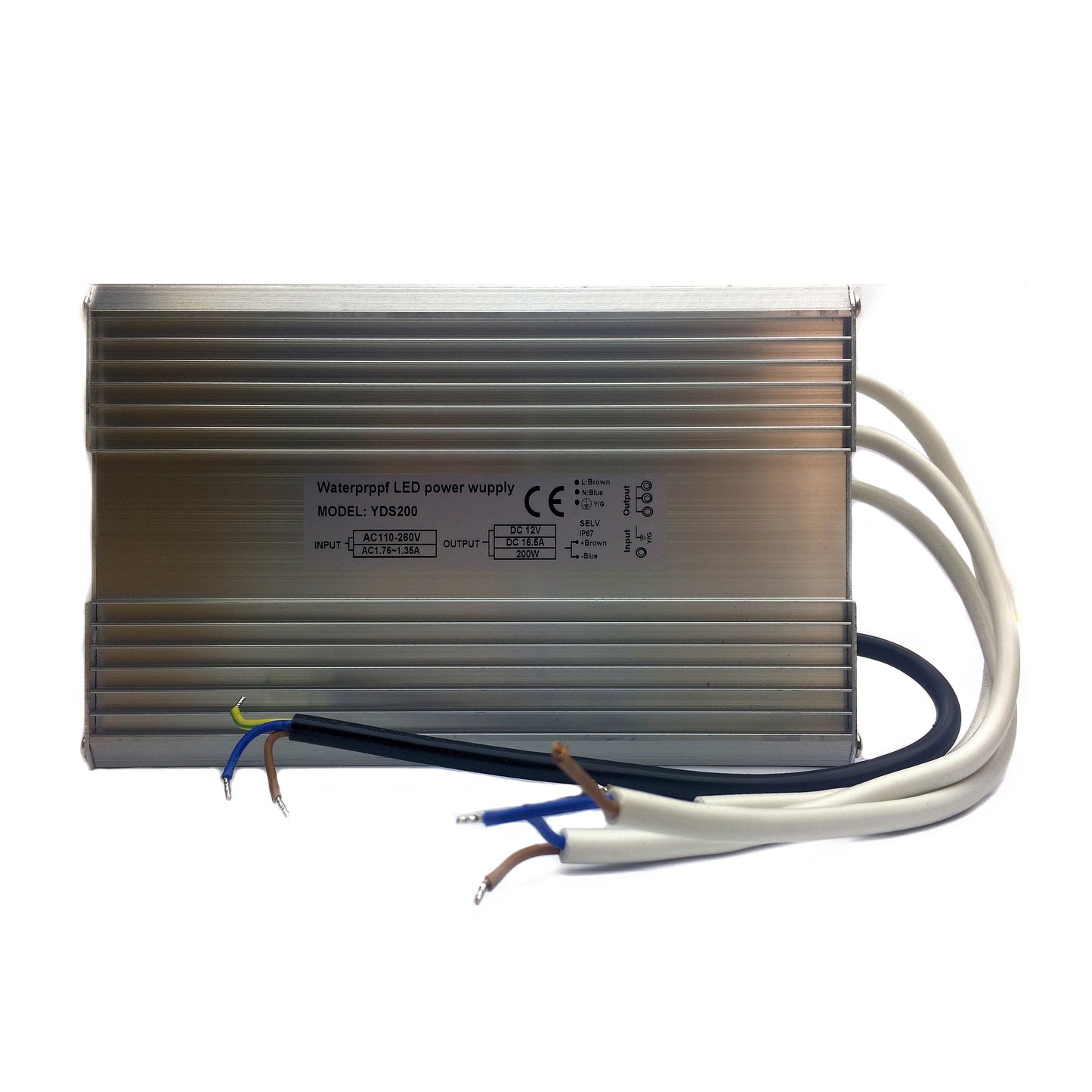 Sursa profesionala IDL de alimentare rezistenta la apa 12V 16.5A YDS200, IP67