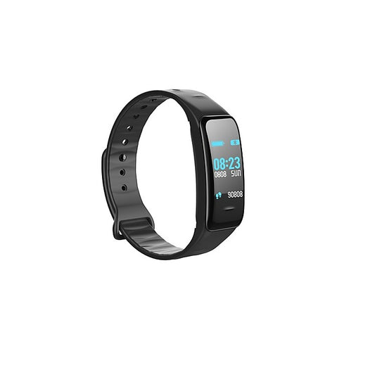 Smartwatch si Bratara Fitness Smart Crimson Light 1, Monitorizare Puls, Pasi, Calorii, Notificare Mesaje, IP67 Waterproof, Culoare Negru