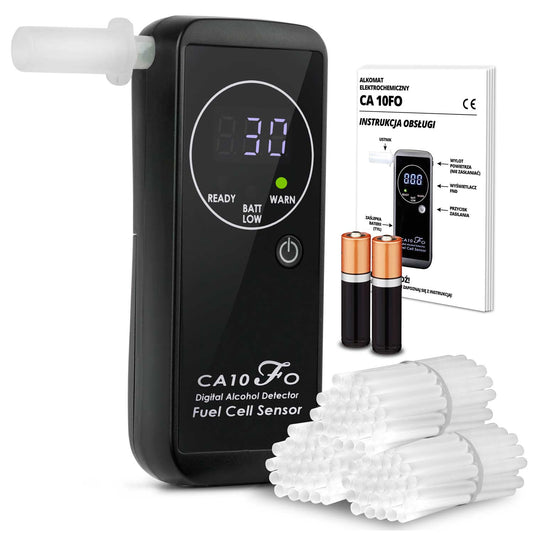 Alcool tester CA10 Fo ALKOMAT idealSTORE, Senzor electrochimic, Afisaj FND cu iluminare din spate, Indica descarcarea bateriei, Carcasa durabila
