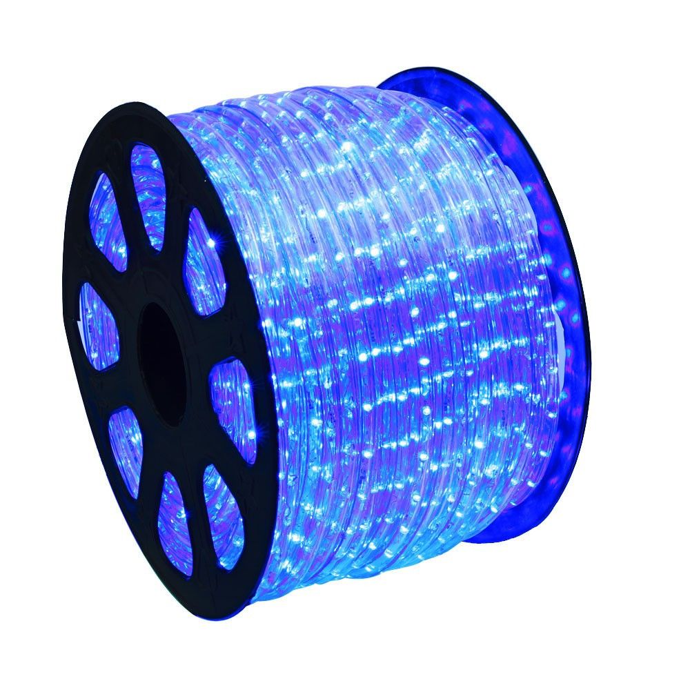 Cablu luminos IDL Profesional, 1 metru pentru decorarea casei cu 30 becuri albastre/ metru, Utilizare interior/exterior ce asigura o atmosfera vesela si primitoare in preajma Sarbatorilor