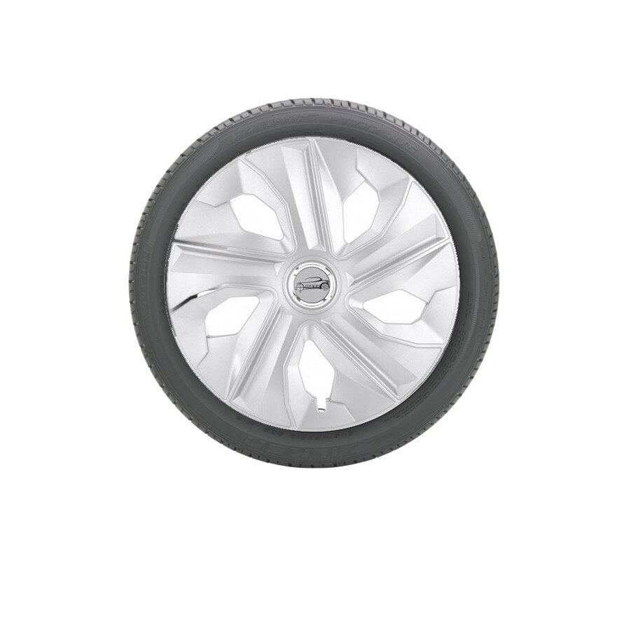 Set 4 Capace roti IDL - 14 inch - Capace roti Ring Luna cu inel cromat, material rezistent la viteze mari