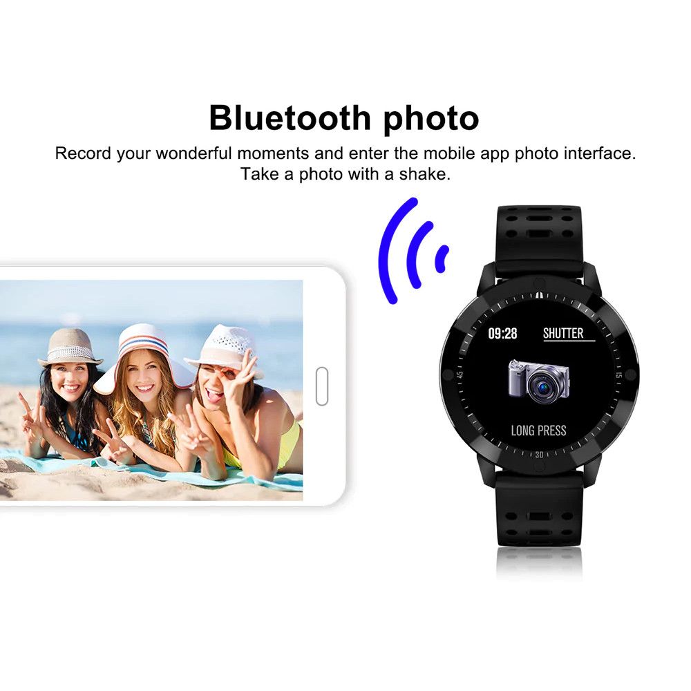 Ceas Smartwatch IDL Crimson Runner cu Bratara de Silicon Neagra si Moduri Sportive, Alergat, Mers, Ciclism, Alerta Apeluri, Senzor Citire Puls, Notificari Social Media, Culoare Negru