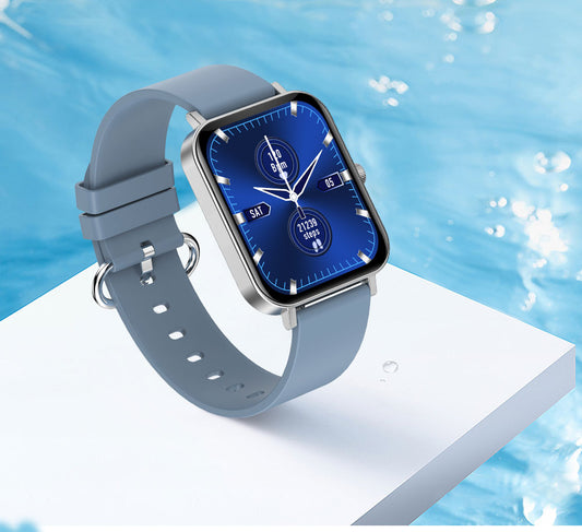Ceas SmartWatch New Generation idealStore, Ecran Tactil 1.69 inch, IP 68, Senzor Ritm Cardiac, Monitorizarea Oxigenului, Tensiunea Arteriala, Menstruatia, Pedometru, Notificari, Gri