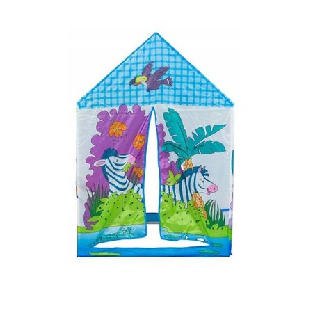 Cort de joaca pliabil, iPlay, Zoo, pentru copii, motive grafice, 95x72x102 cm
