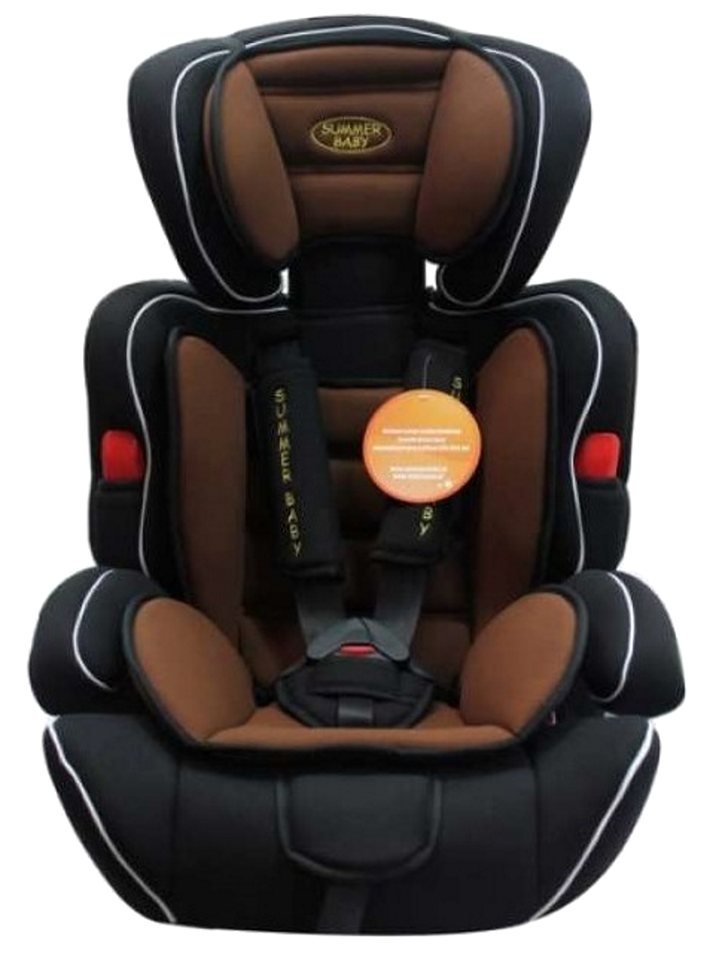 Scaun auto Profesional, BABY JOLIE COSMO IDL Collection, Pentru 3 grupe de greutate intre 9-36 Kg, Format din doua parti baza cu cotiere conturate si spatar, Tetiera reglabila, Echipat cu centura de siguranta cu prindere in 5 puncte, Maro