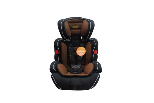 Scaun auto Profesional, BABY JOLIE COSMO IDL Collection, Pentru 3 grupe de greutate intre 9-36 Kg, Format din doua parti baza cu cotiere conturate si spatar, Tetiera reglabila, Echipat cu centura de siguranta cu prindere in 5 puncte, Maro
