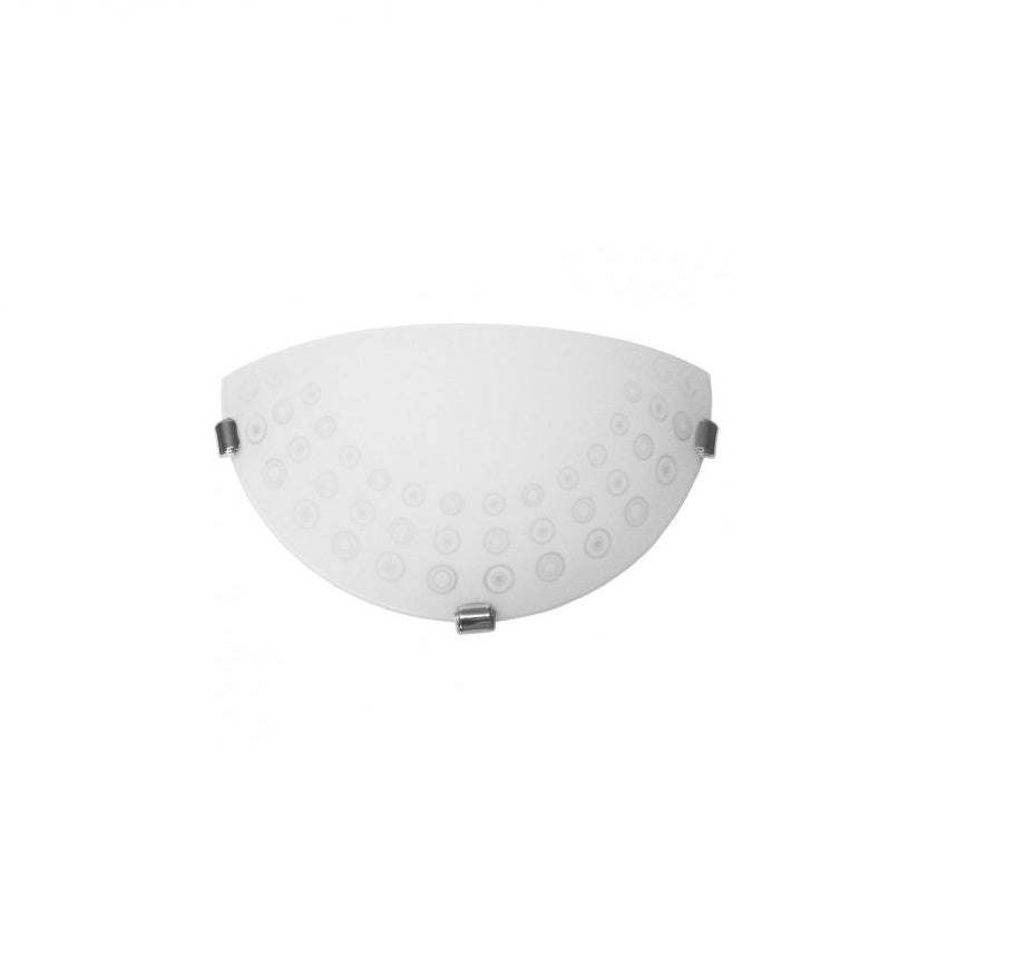 Aplica pentru interior idealSTORE REDO EASY COLLECTION, Structura metalica si abajur din sticla, Dimensiuni 300 x 150 mm, Dotat cu o sursa cu dulie E27 pentru o putere maxima de 60W, Echipata cu grad de protectie IP20, Design clasic