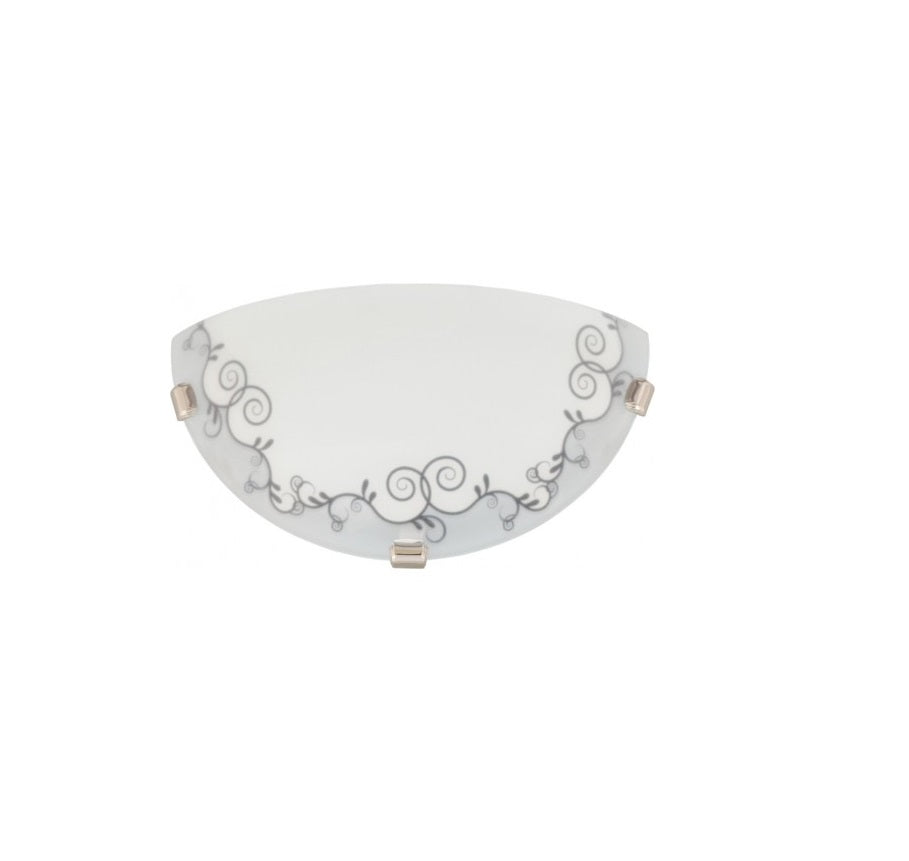 Aplica pentru interior idealSTORE LEXI COLLECTION, Structura metalica si abajur din sticla, Dimensiuni 300 x 85 x 150 mm, Dotat cu o sursa cu dulie E27 pentru o putere maxima 60W, Echipata cu grad de protectie IP20, Design clasic