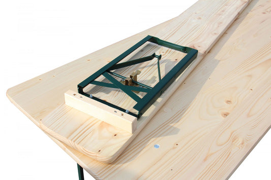 Set berarie masa cu 2 banci IDL Basic, 180x70cm 6 PERSOANE, Confectionat din lemn de cea mai buna calitate, Principalul avantaj al acestui set este posibilitatea de a plia atat masa cat si bancile pentru reducerea spatiului de depozitare