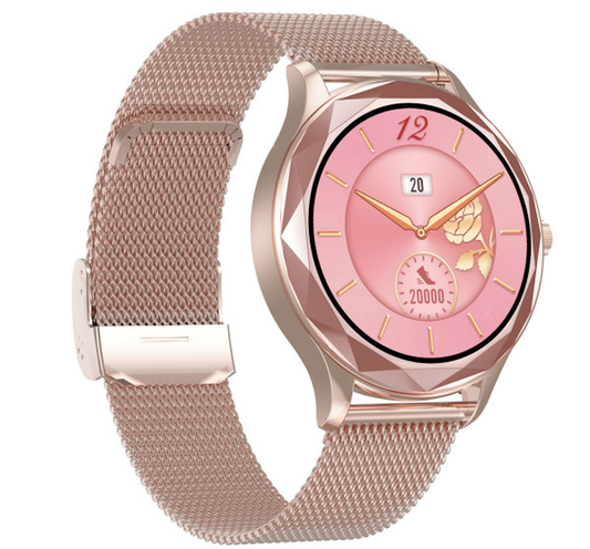 Ceas Smartwatch Diamond Suprem Collection IdealStore, Ecran 1.09 inch, Afisare Apeluri si Mesaje, Bluetooth, Monitorizare Ritm Cardiac si Somn, Multi-Sport, Rezistent la Apa IP67, Alarma, Android-IOS, Long Battery, Gold Metal Edition
