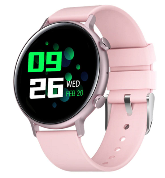 Smartwatch idealStore ActivSport, Ecran HD Curbat, 24 Moduri Sport, Monitorizarea Sanatatii, Pedometru, Notificari, Impermeabil, Roz