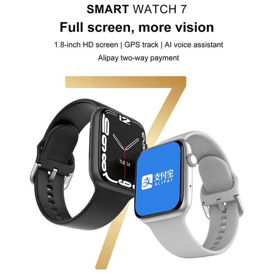 Ceas Smartwatch LuxuryWatch IdealStore, Ecran tactil 1.8 inch, Preluare apel, Difuzor si microfon incorporat, Notificari Mesaje, Whatsapp, Instagram, Facebook, Rezistent la apa IP 68, Functie Multi-Sport, Negru