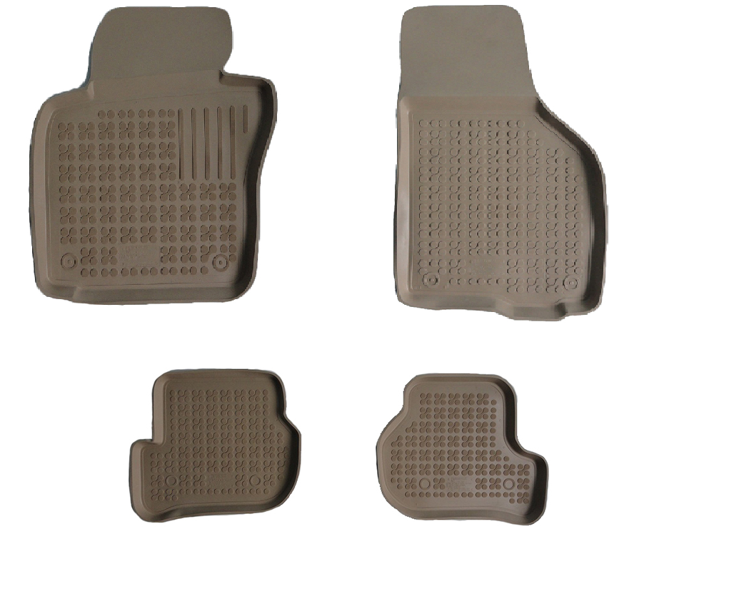 Set 4 covoare premium IDL cauciuc stil tavita BEJ VW GOLF V 2003-2008